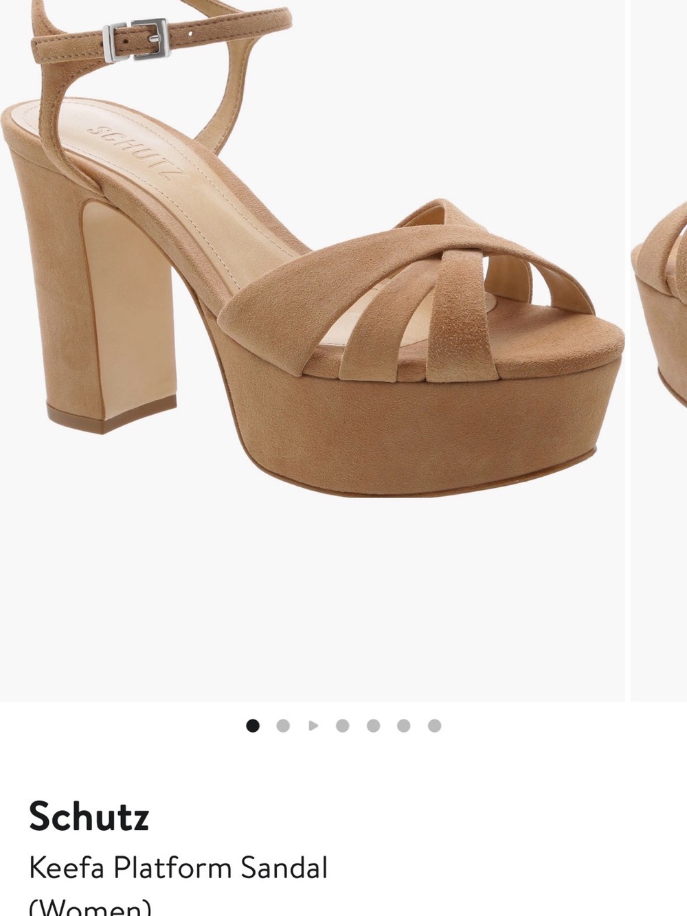 SCHUTZ Keefa Platform Sandal in Tan Suede